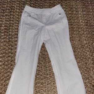 White golf pants